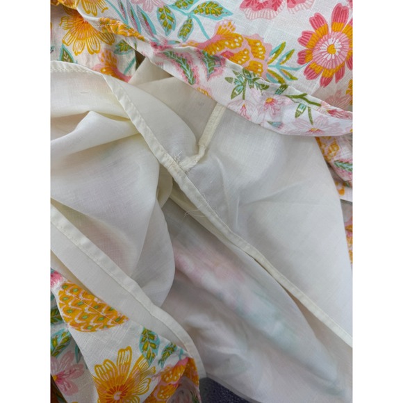 Rachel Zoe Floral Pineapple Smocked Embroidered Tiered Maxi Dress Womens Size 4 - Picture 13 of 14